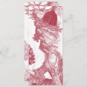 Menü-Karte Joyeux Weihnachten-(Rouge) Menükarte (Vorne/Hinten)