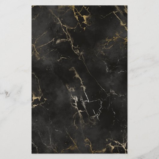 Menü-Karte mit schwarzem Goldmarmor (Rückseite)
