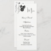 Menü-Karte-Rose Menükarte (Vorne/Hinten)