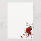 Menü-Karte-Rote Rose Menükarte (Rückseite)