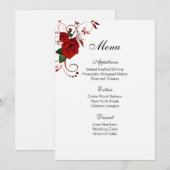 Menü-Karte-Rote Rose Menükarte (Vorne/Hinten)