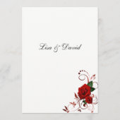 Menü-Karte-Rote Rose Menükarte (Rückseite)