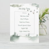 Menü-Karte "Snowy Winter Scene" Menükarte (Stehend Vorderseite)