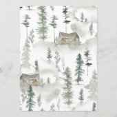 Menü-Karte "Snowy Winter Scene" Menükarte (Rückseite)