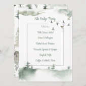 Menü-Karte "Snowy Winter Scene" Menükarte (Vorne/Hinten)