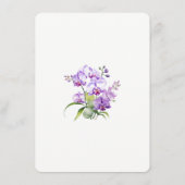 Menü-Karten-Orchids Menükarte (Rückseite)