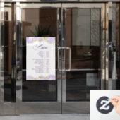 Menü "Lavender Marbling Design Services" Fensteraufkleber (Büro Tür)