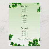 Menü "Leafy Wedding" Menükarte (Rückseite)