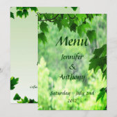 Menü "Leafy Wedding" Menükarte (Vorne/Hinten)
