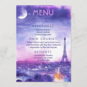 Menü + lieblicher Text Amour Éternel Menükarte (Vorderseite)