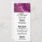 Menü "lila Amethyst" und "Gold Abstrakt Agate" Einladung (Vorderseite)