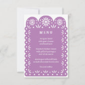 Menü LILA MEXICAN PAPEL PICADO (Vorderseite)
