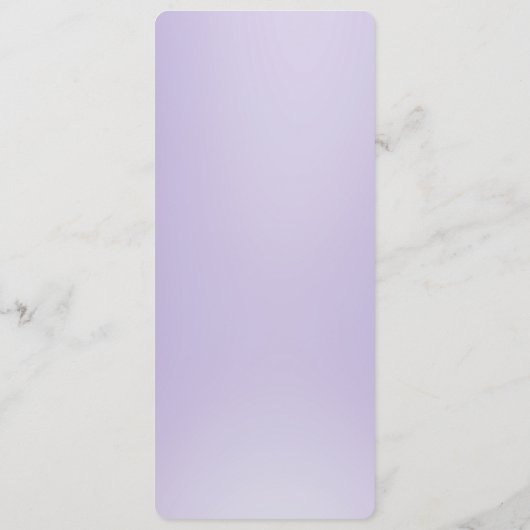 Menü "lila weiße Blume" Menükarte (Rückseite)