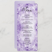 Menü "lila weiße Blume" Menükarte (Vorne/Hinten)