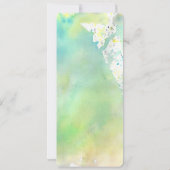 Menü "Lime Green Watercolor" Einladung (Rückseite)