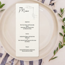 Menü "Line Zeichn Dinner Party"