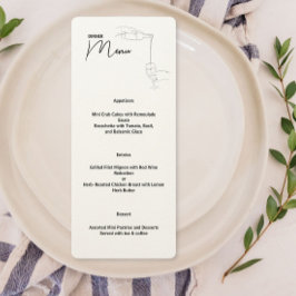 Menü "Line Zeichn Dinner Party" Menükarte