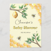 Menu Little Bee Baby Dusche Begleitkarte (Rückseite)