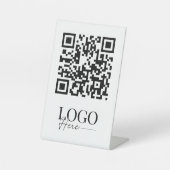 Menü-Logo QR-Code Business Modernes, einfaches Sockelschild (Vorderseite)