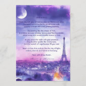 Menu + lovely text Amour Éternel Menükarte (Rückseite)