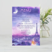 Menu + lovely text Amour Éternel  Menükarte (Stehend Vorderseite)