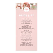 Menü "Menü" der Bäckerpreisliste Benutzerdefiniert (Vorne)