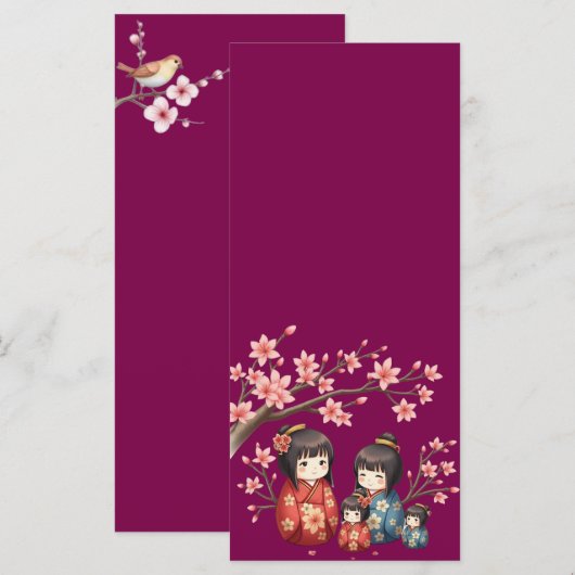 Menü Menükarte (Vorne/Hinten)