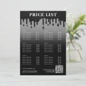 Menü "Minimalistisch Beauty Price List" für den Bl (Stehend Vorderseite)