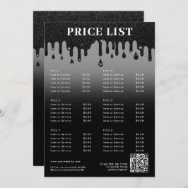 Menü "Minimalistisch Beauty Price List" für den Bl