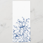 Menü "Minimalistische französische Blumenflora" Menükarte (Rückseite)