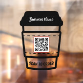 Menü "Modern Coffee Shop Scan QR Code Order" Fensteraufkleber (Blatt 2)