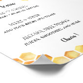 Menü "Mommy to Bee Baby Shower" Poster (Ecke)