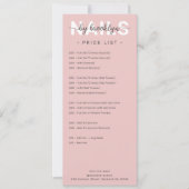 Menü "Nail Salon Price List Services" Einladung (Vorderseite)