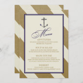 Menü "Nautic Navy & Gold" Menükarte (Vorne/Hinten)