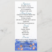 Menü "Nautical Beach Wedding" Menükarte (Rückseite)