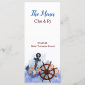 Menü "Nautical Beach Wedding" Menükarte (Vorderseite)