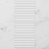 Menü Nautical-Themed Floral Anchor Silver Gray Menükarte (Rückseite)