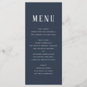 Menü "Navy Blue Watercolor Geometric Gala" Menükarte (Vorderseite)