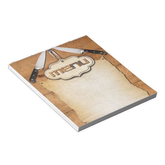 Menù Notizblock (angewinkelt)