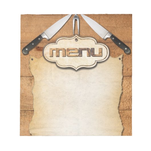 Menù Notizblock (Vorderseite)