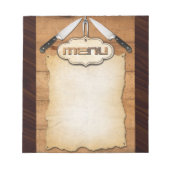 Menü Notizblock (Vorderseite)