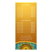 Menü "Ocean Star Mandala" (Hinten)