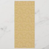 Menü oder Programmkarte mit weißer und goldener Bl Menükarte (Rückseite)