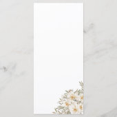 Menü "Peach and White Wedeption" Menükarte (Rückseite)