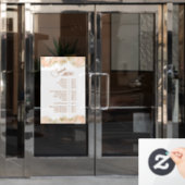 Menü "Peach Marble Design Services" Fensteraufkleber (Büro Tür)