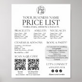 Menü "Permanent Juwelier Display Price List QR cod Poster (Vorne)