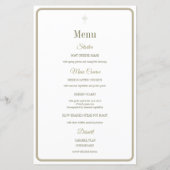 Menü "personalisiert Gold White First Holy" (Rückseite)