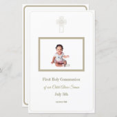 Menü "personalisiert Gold White First Holy" (Vorne/Hinten)