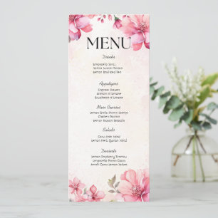 Menü "Petals and Prosecco Floral Polterabend" Einladung
