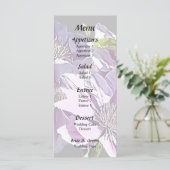 Menü "Pink Clematis" Menükarte (Stehend Vorderseite)